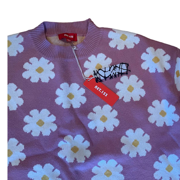 Net.153 sweater pink sweater sz M/L - Picture 3 of 5